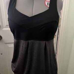 Lululemon Hustle & Bustle Tank Black & Heathered Black SZ 12